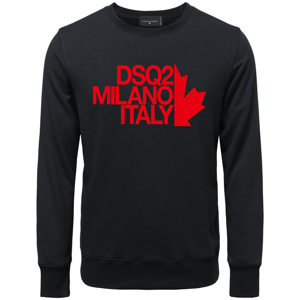 Men's Fashion Sports And Leisure Loose Round Neck Long Sleeve Top