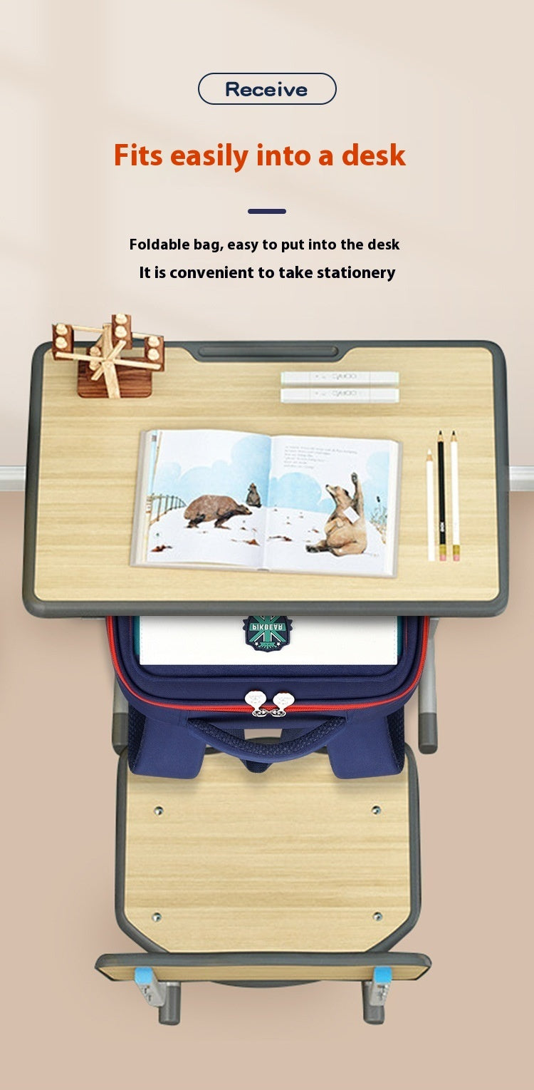 Primary School Student Schoolbag Waterproof Portable Burden Alleviation Backpack