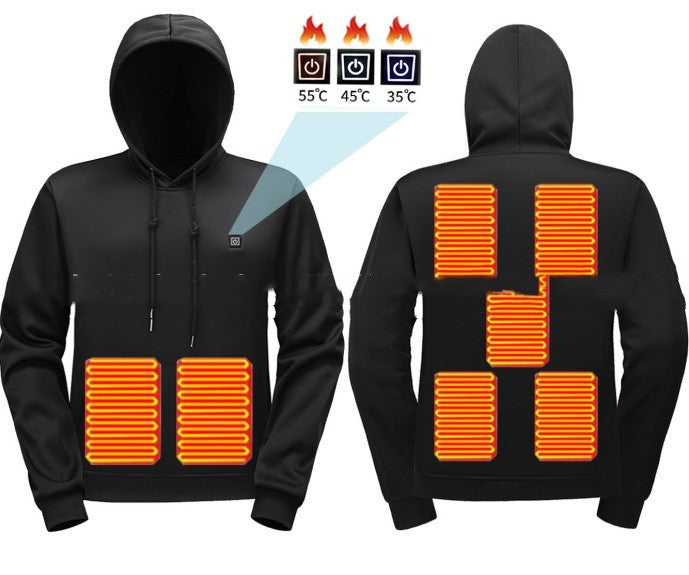 Hooded Heating Sweater Men's Outdoor Stretch Casual