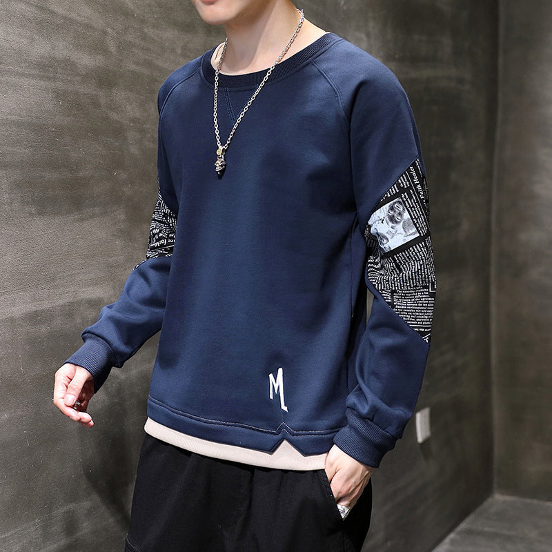 Men's Korean-style Trendy Handsome Loose Top Wear Middle School Casual Sweatshirt