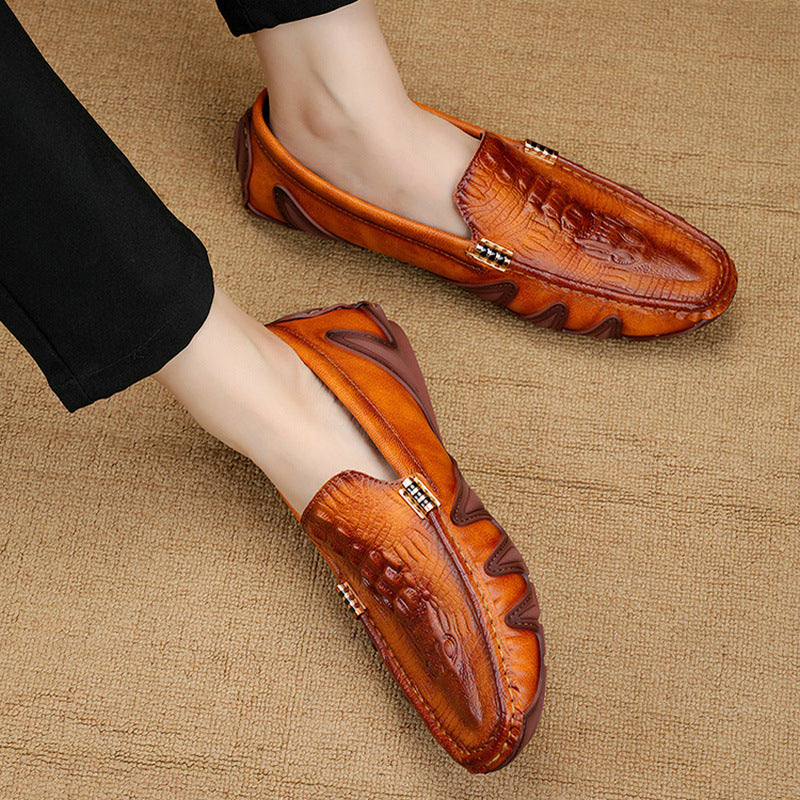 Men's First Layer Cowhide Set Foot New All-match British Casual Shoes