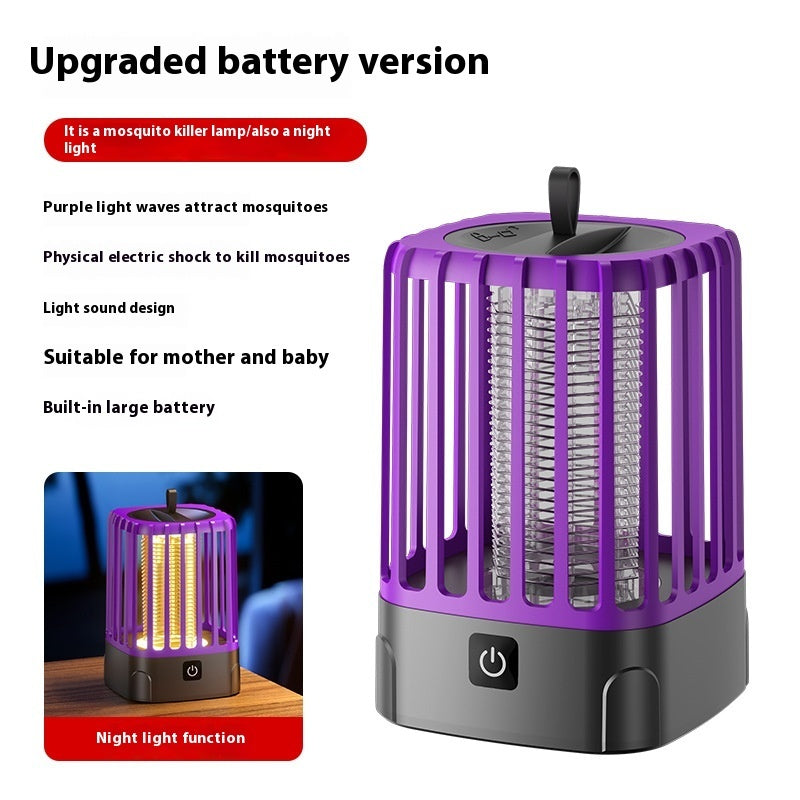 Electric Shock Mosquito Killing Lamp Household Outdoor Camping Portable