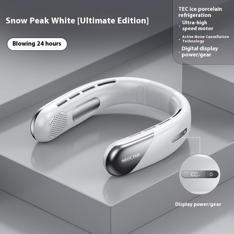 USB Charging Non-leaf Ice Compress Lazy Outdoor Portable Halter Little Fan