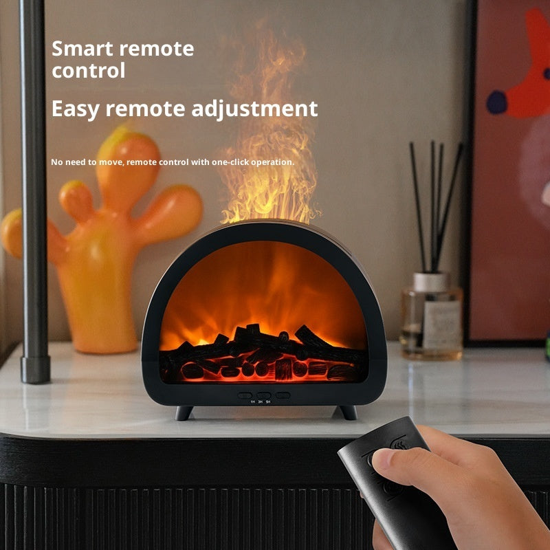 Fireplace Flame Aroma Diffuser Desktop Remote Control Colorful Atmosphere Light