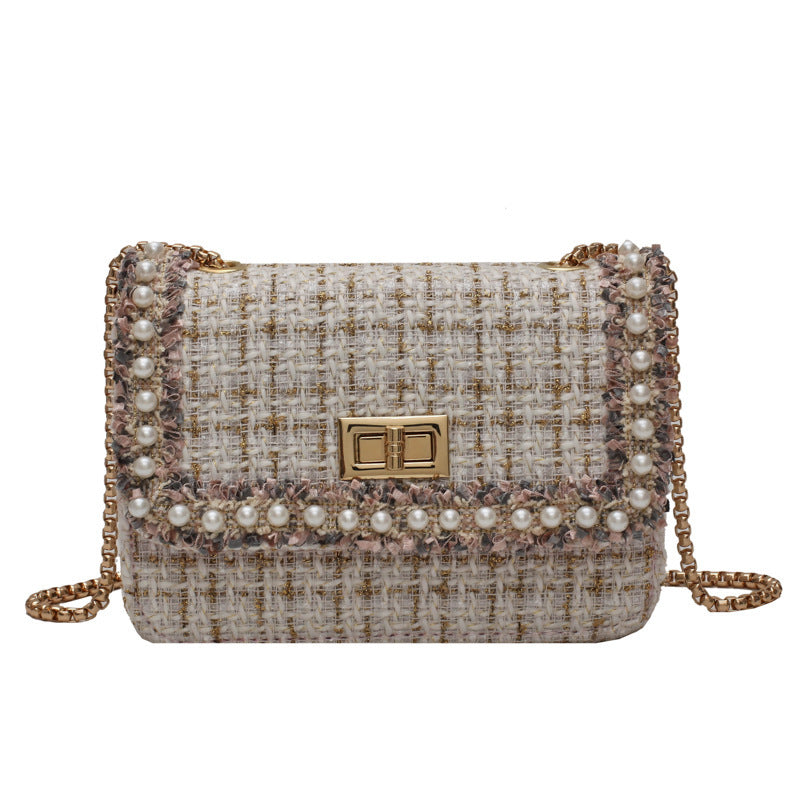 New Fashion Woolen Cloth Chain Bag Western Style One-shoulder Diagonal Bag