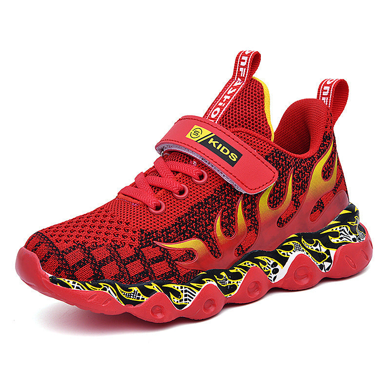 Mesh Woven Breathable Flame Wave Sneaker Boy