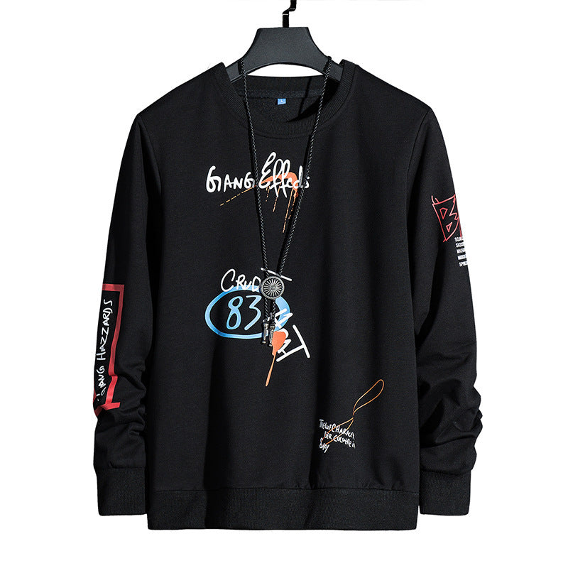 Men's Sweatshirt Crew Neck Youth Student Long Sleeve T-shirt