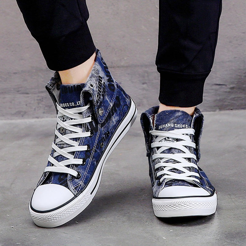 High-top canvas shoes for lovers