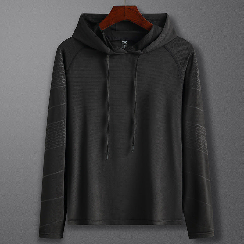 Men's Long-sleeved Hooded Sports T-shirt Sun-proof Sweater