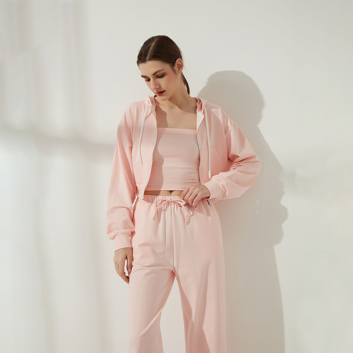 Fashion Women's Retro Solid Color Sweater Suit