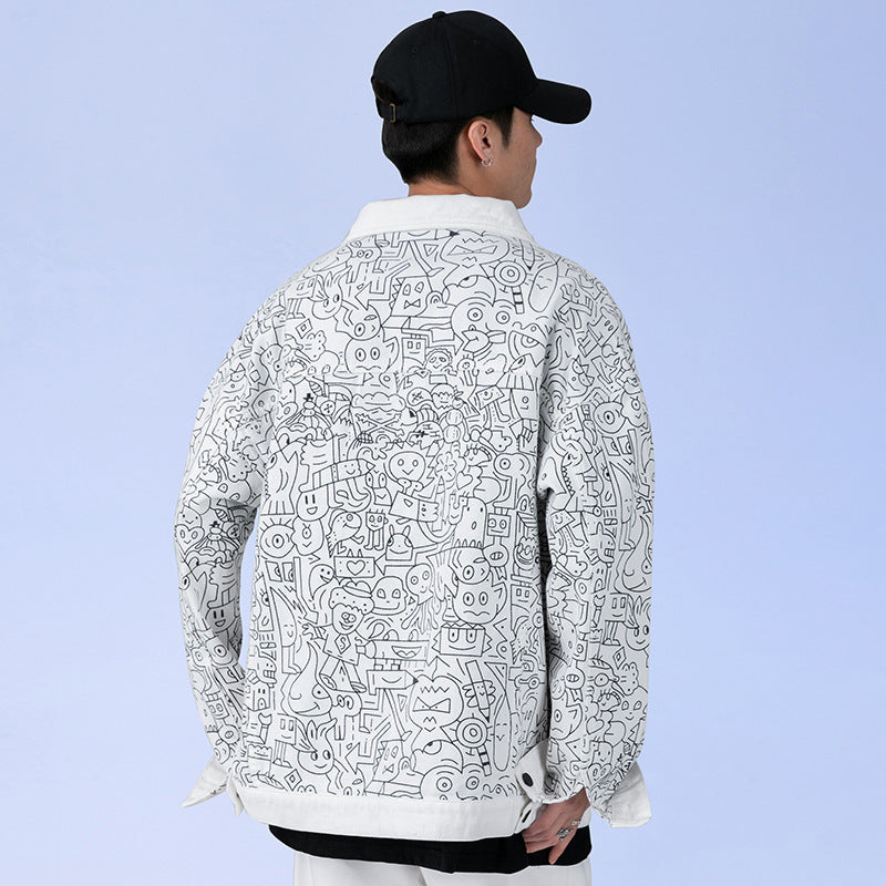 Men's Plus Size Denim Jacket Full Of Trendy Brands