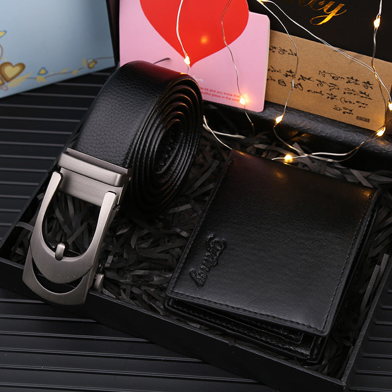 Men's belt wallet set