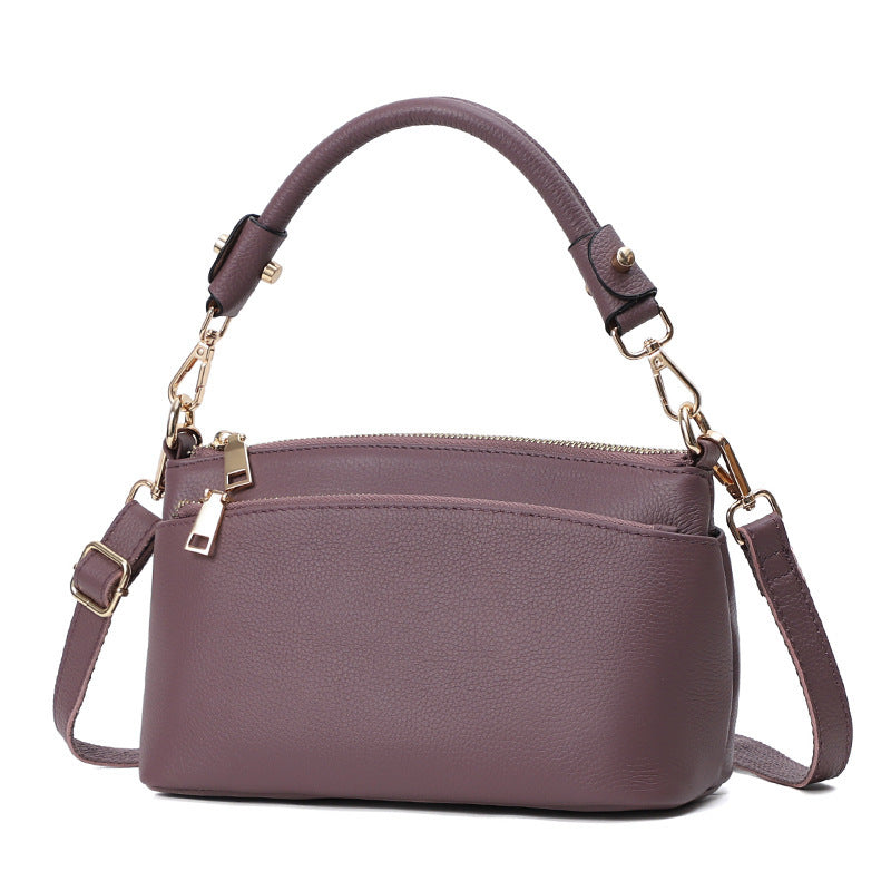 Women's Leather Fashion Handheld One Shoulder Messenger Bag
