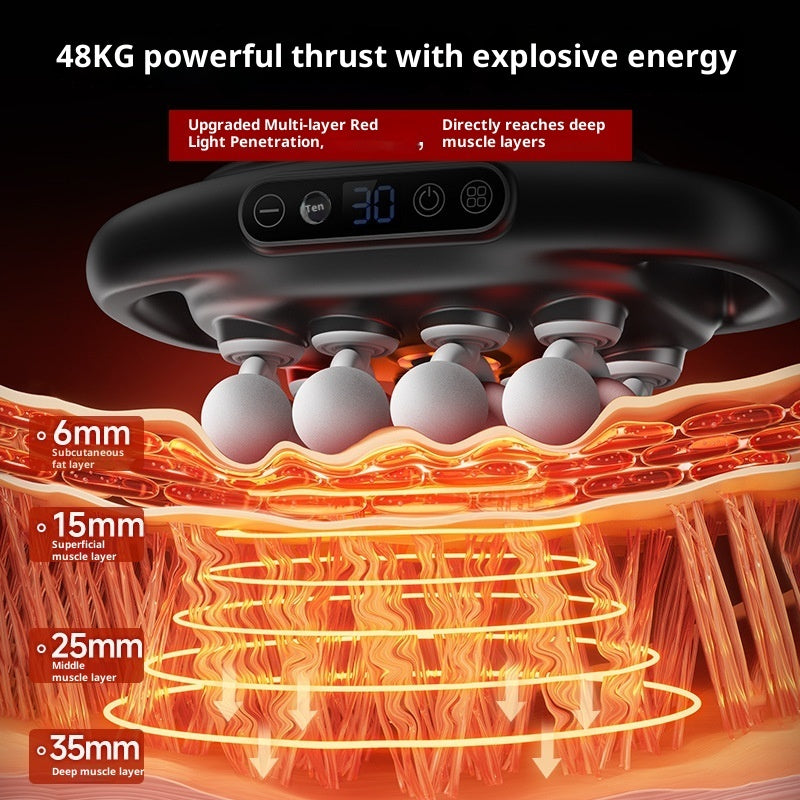 Muscle Relaxation Massager Big Calf Back Waist Multi-head Massage Gun