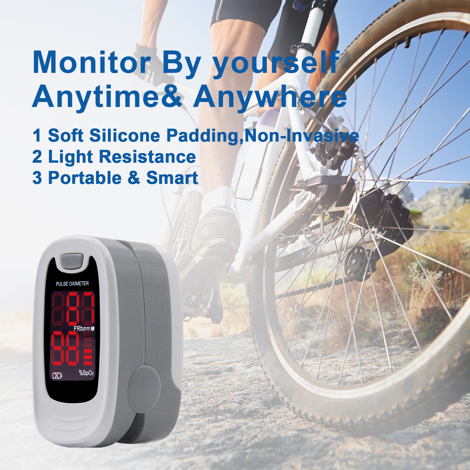 Finger Pulse Oximeter Blood Oxygen Sensor SpO2 Monitor Heart Rate O2 Meter