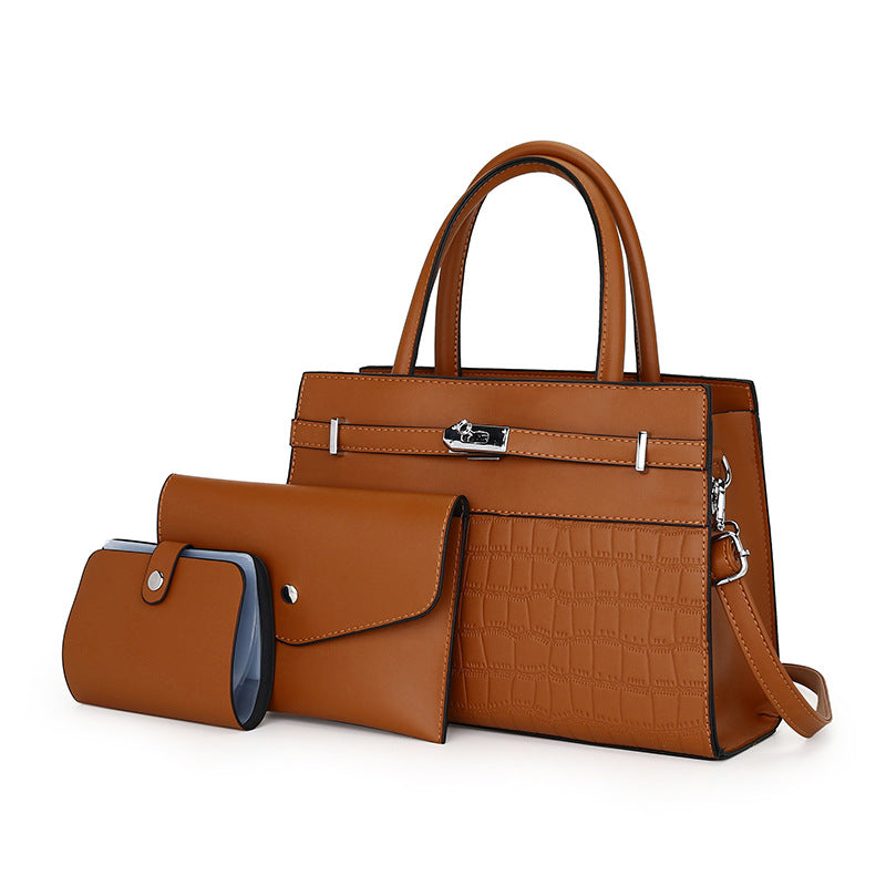 New Stone Pattern Lady Bags Simple Elegant Women's Portable