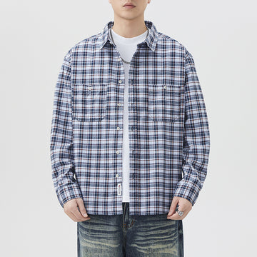 Fashion Fashion Brand Plaid Shirt High Quality Can Be Long Sleeves Inner Wear Coat