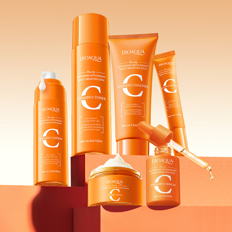 Vitamin C Whitening Six-piece Anti-oxidation Moisturizing Skin Care Gift Box