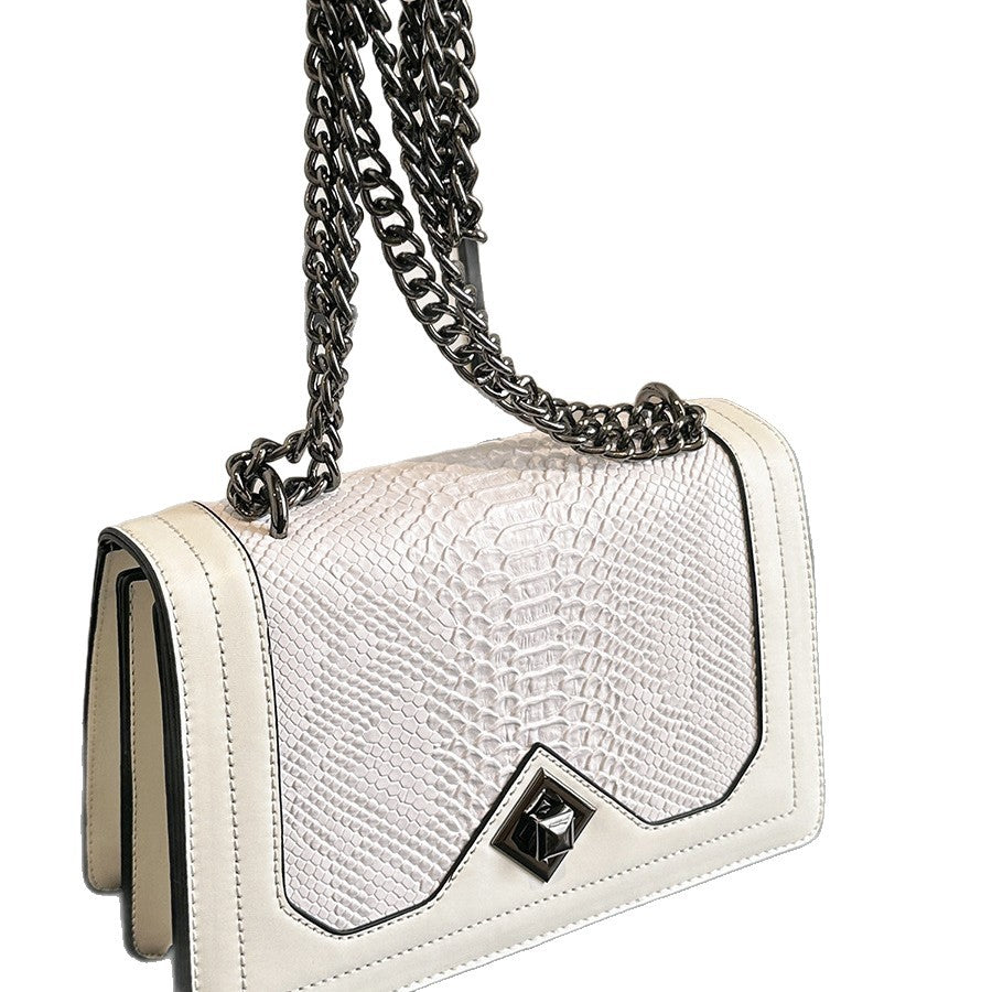 Fashion Snakeskin Pattern Single Crossbody Retro Wine God Shoulder Bag