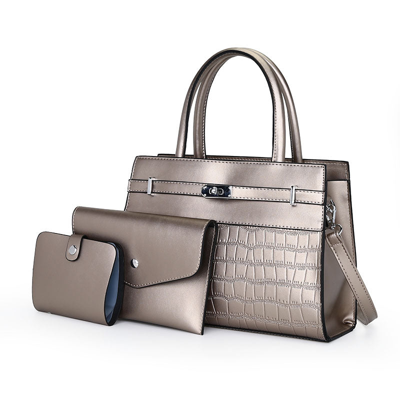 New Stone Pattern Lady Bags Simple Elegant Women's Portable