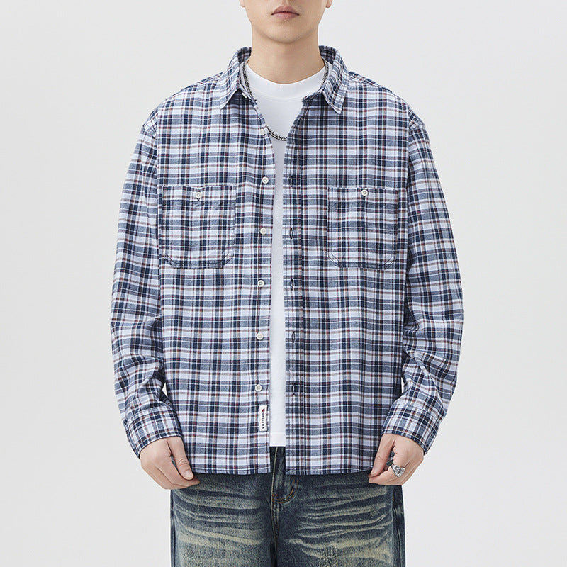 Fashion Fashion Brand Plaid Shirt High Quality Can Be Long Sleeves Inner Wear Coat