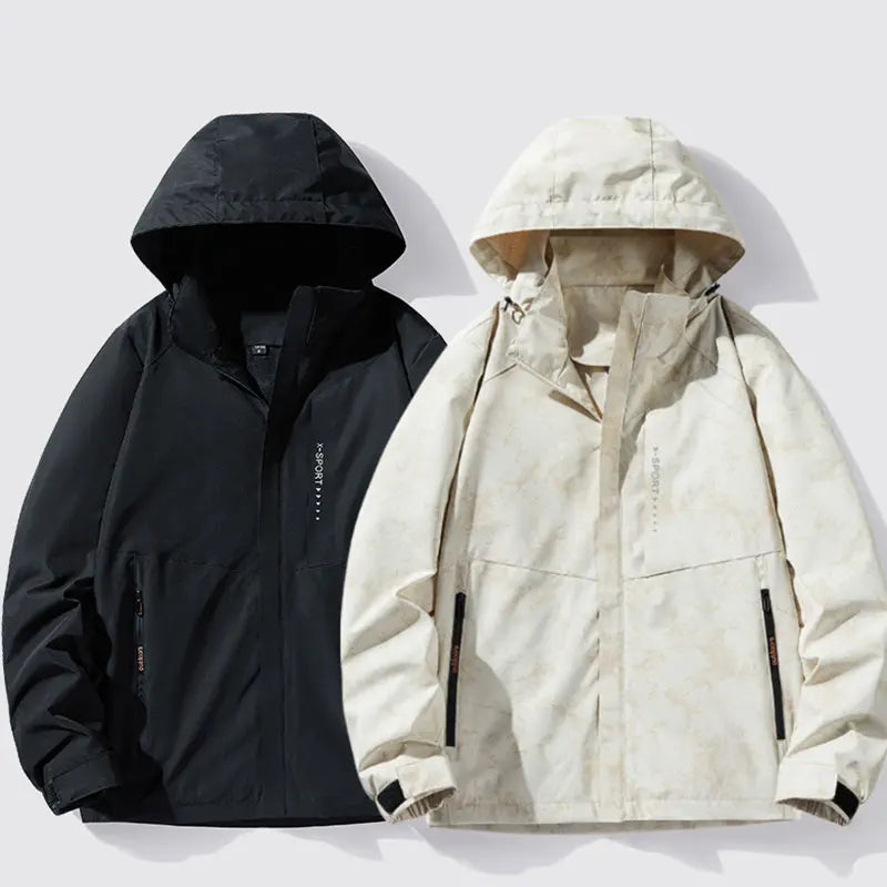 Running Jacket Men Hooded Waterproof Outdoor Jogging Man Windproof Coat Camouflage Gym Women Clothing Breathable Hiking Jackets