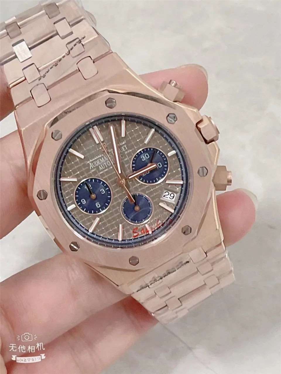 Men's 904L Stainless Steel Quartz Watch in 42mm watchcase Inspired By Audemarses Piguetes Heritage of Precision