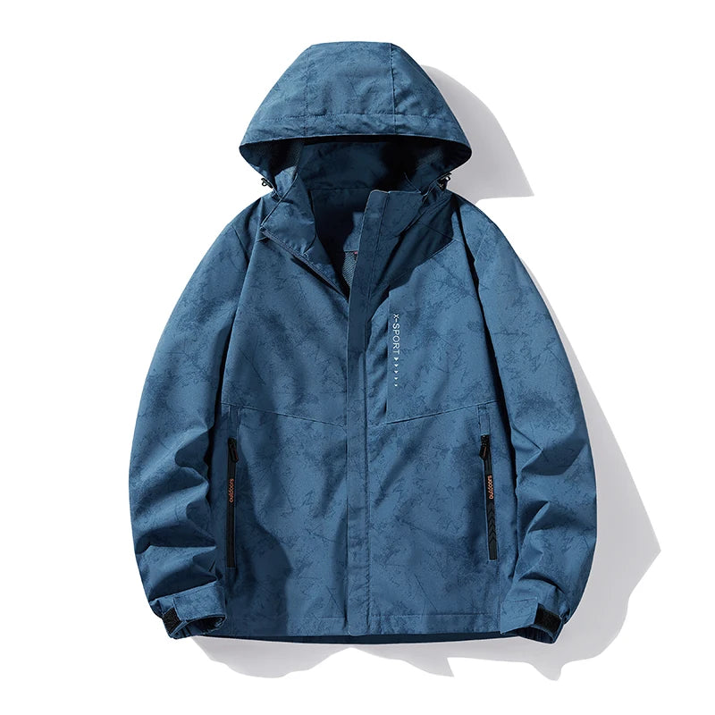 Running Jacket Men Hooded Waterproof Outdoor Jogging Man Windproof Coat Camouflage Gym Women Clothing Breathable Hiking Jackets