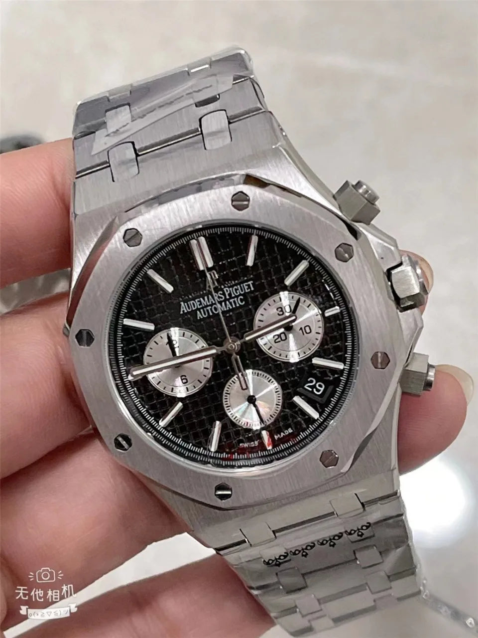 Men's 904L Stainless Steel Quartz Watch in 42mm watchcase Inspired By Audemarses Piguetes Heritage of Precision