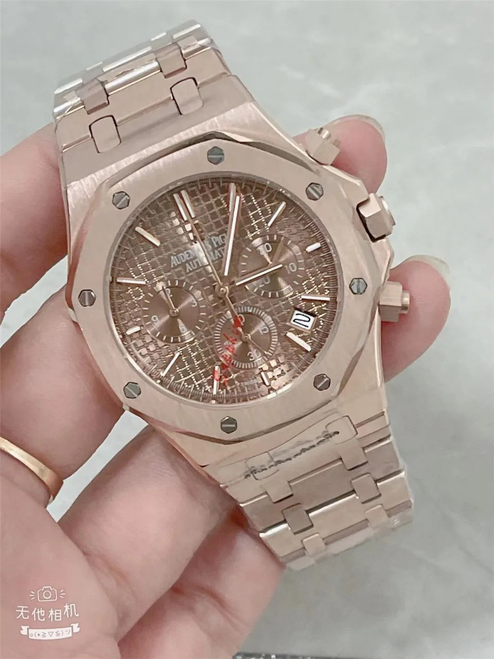 Men's 904L Stainless Steel Quartz Watch in 42mm watchcase Inspired By Audemarses Piguetes Heritage of Precision
