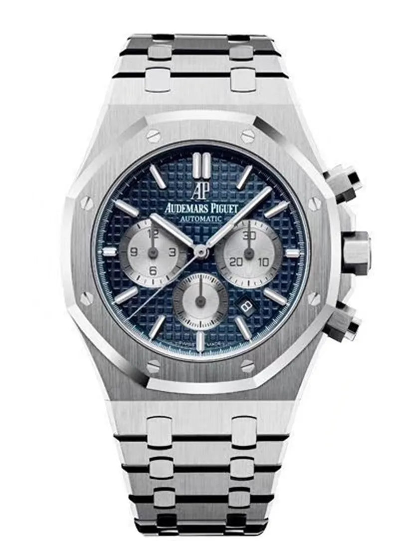 Men's 904L Stainless Steel Quartz Movement Watch in 42mm Crafted with Audemarses Piguetes Inspiration