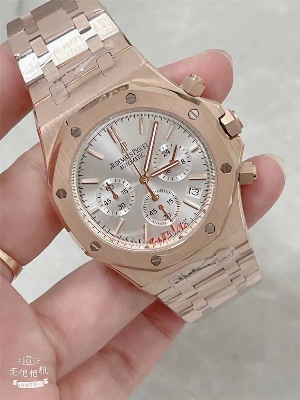Men's 904L Stainless Steel Quartz Watch in 42mm watchcase Inspired By Audemarses Piguetes Heritage of Precision