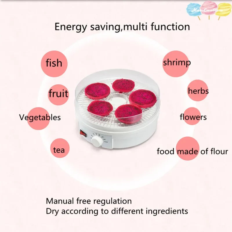 Food Dehydrator Meat Drying Machine Snack Food Fruit Dryer Home Use Multifunctional Kitchen Dehydrator