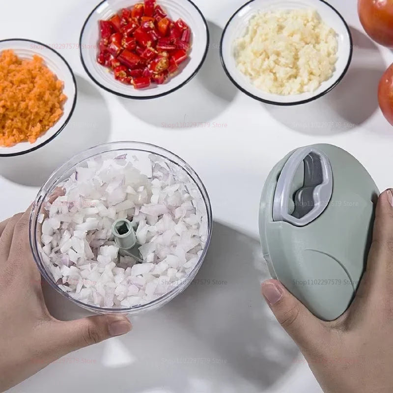 Manual Garlic Chopper Meat Mincer Hand Pull Press Crusher Multifunctional Vegetable Chili Onion Cutter Kitchen Accessories