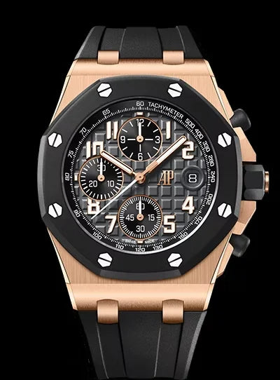 Men's 904L Stainless Steel Quartz Movement Watch in 42mm Crafted with Audemarses Piguetes Inspiration