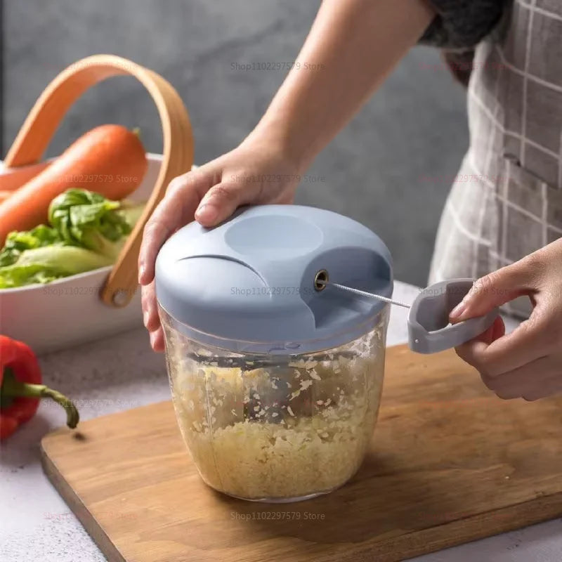 Manual Garlic Chopper Meat Mincer Hand Pull Press Crusher Multifunctional Vegetable Chili Onion Cutter Kitchen Accessories