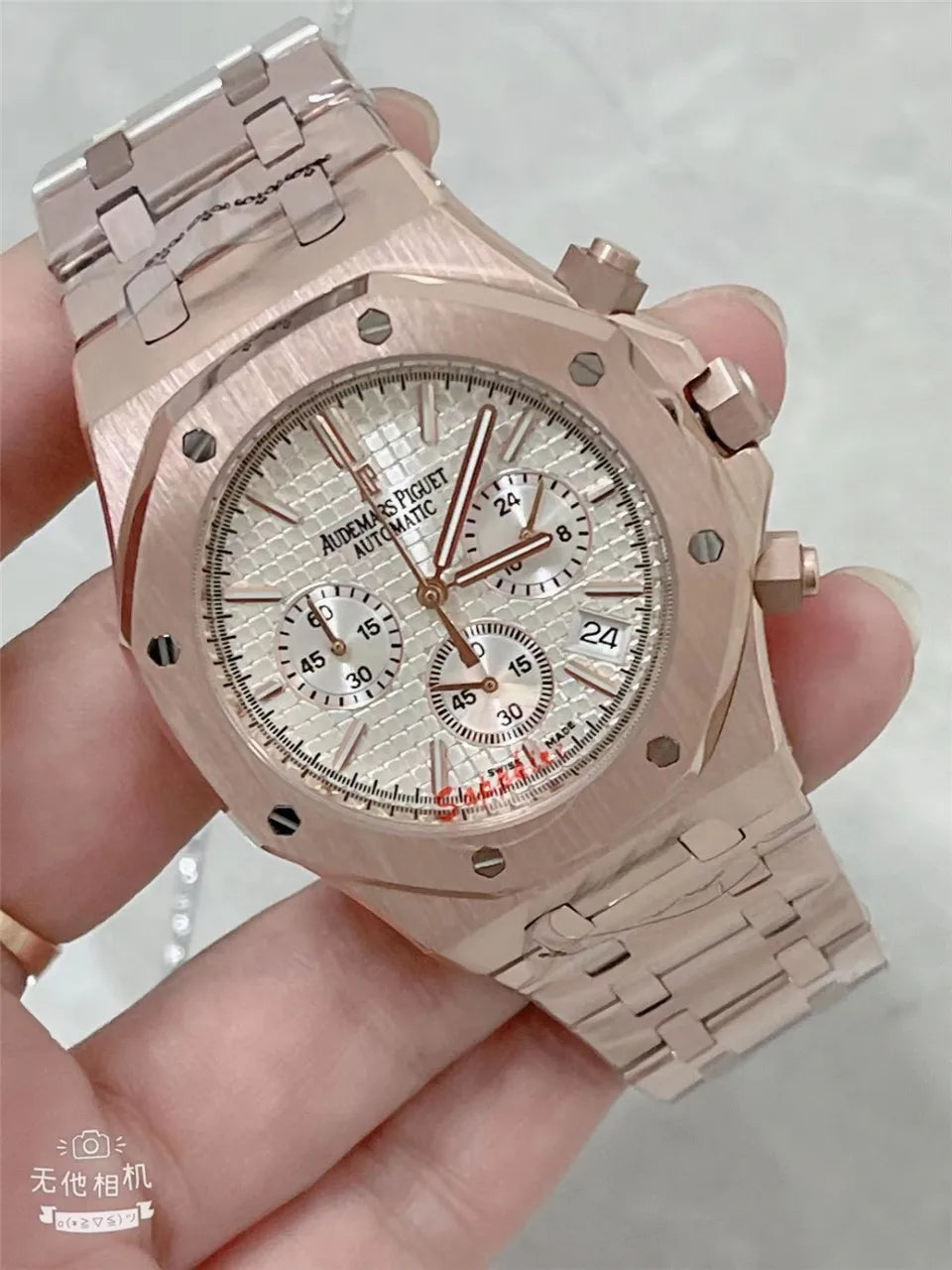 Men's 904L Stainless Steel Quartz Watch in 42mm watchcase Inspired By Audemarses Piguetes Heritage of Precision