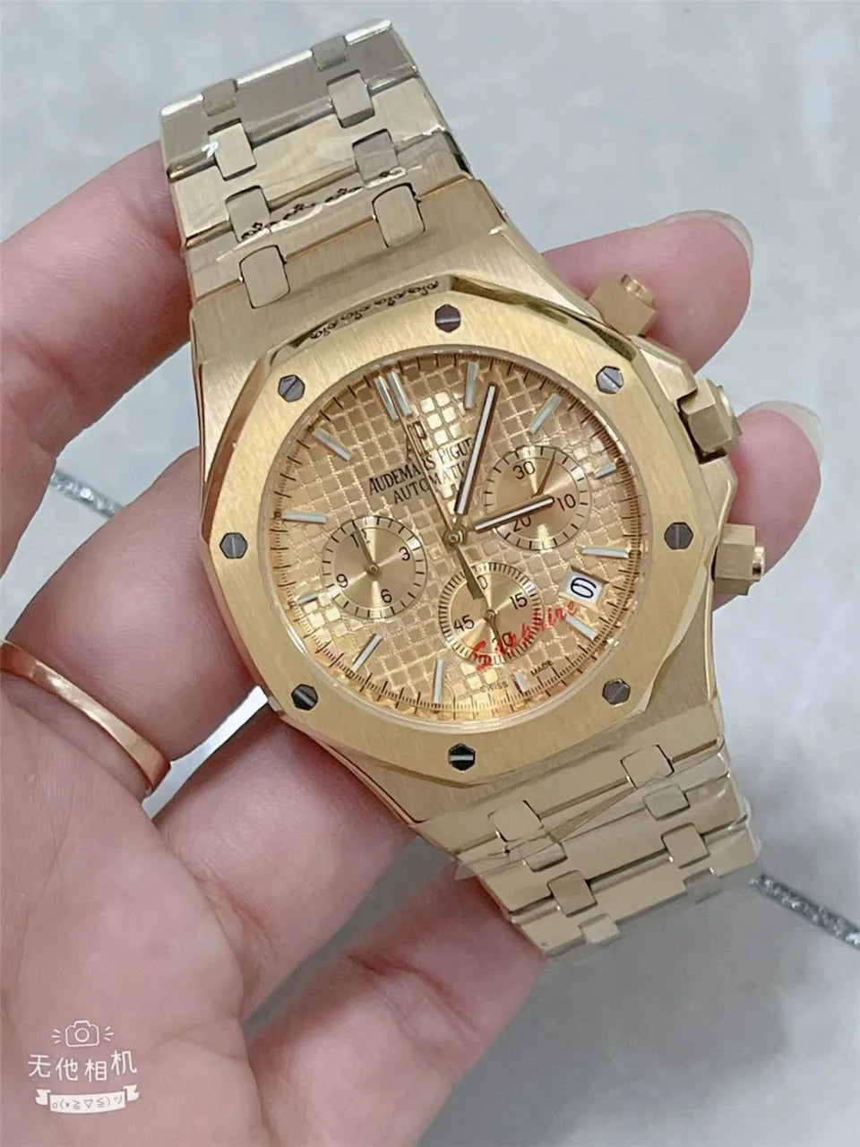 Men's 904L Stainless Steel Quartz Watch in 42mm watchcase Inspired By Audemarses Piguetes Heritage of Precision