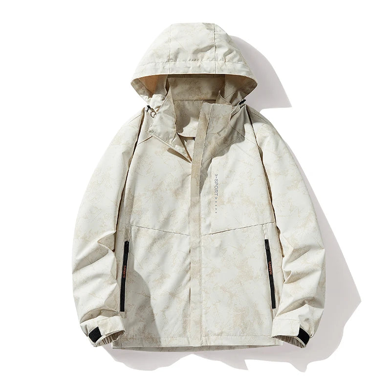 Running Jacket Men Hooded Waterproof Outdoor Jogging Man Windproof Coat Camouflage Gym Women Clothing Breathable Hiking Jackets