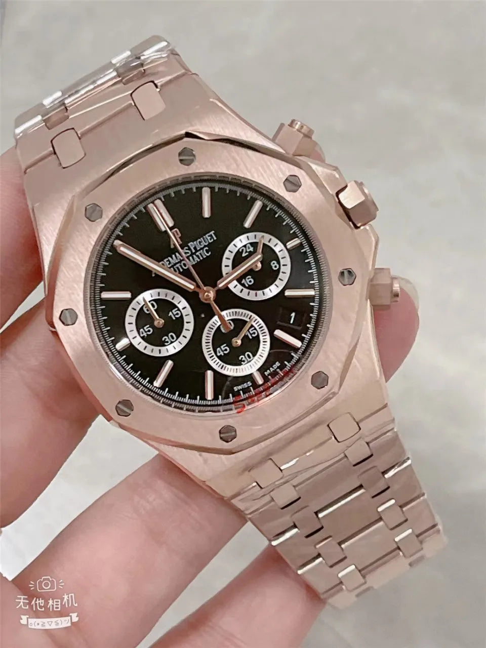 Men's 904L Stainless Steel Quartz Watch in 42mm watchcase Inspired By Audemarses Piguetes Heritage of Precision