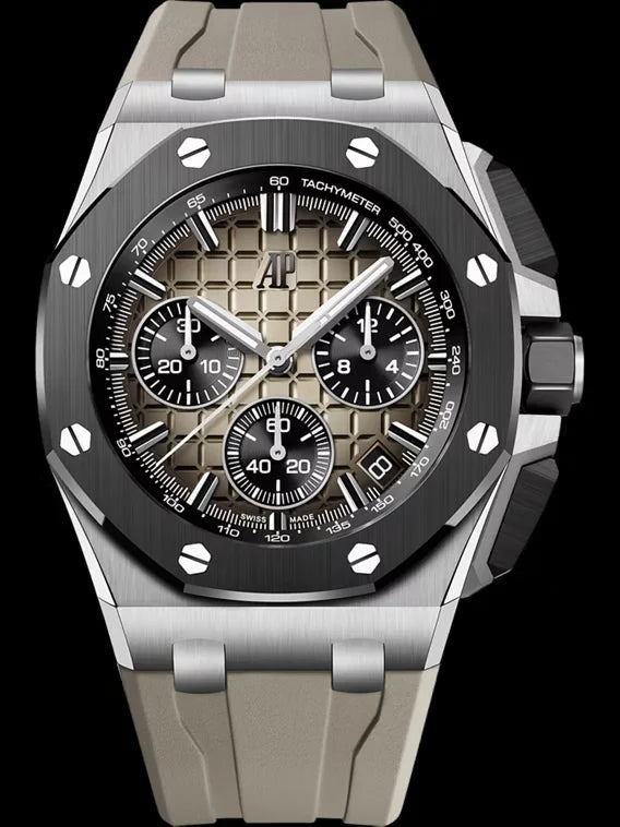 Men's 904L Stainless Steel Quartz Movement Watch in 42mm Crafted with Audemarses Piguetes Inspiration