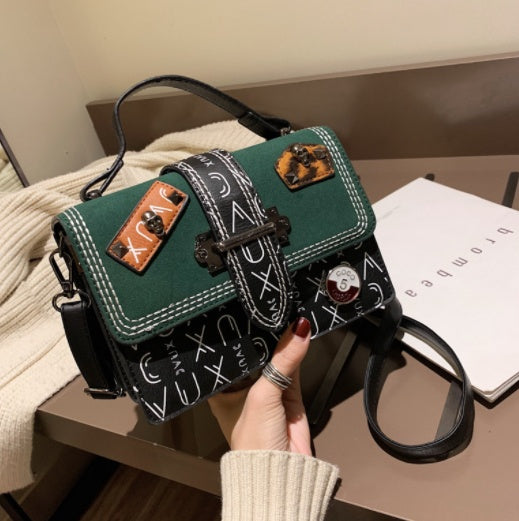 Versatile Ins Messenger  Badge Fashion Hand Small Square Bag
