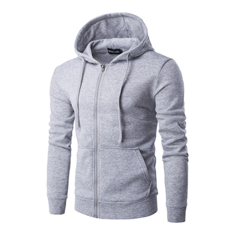 Casual Solid Color Cardigan Hoodie