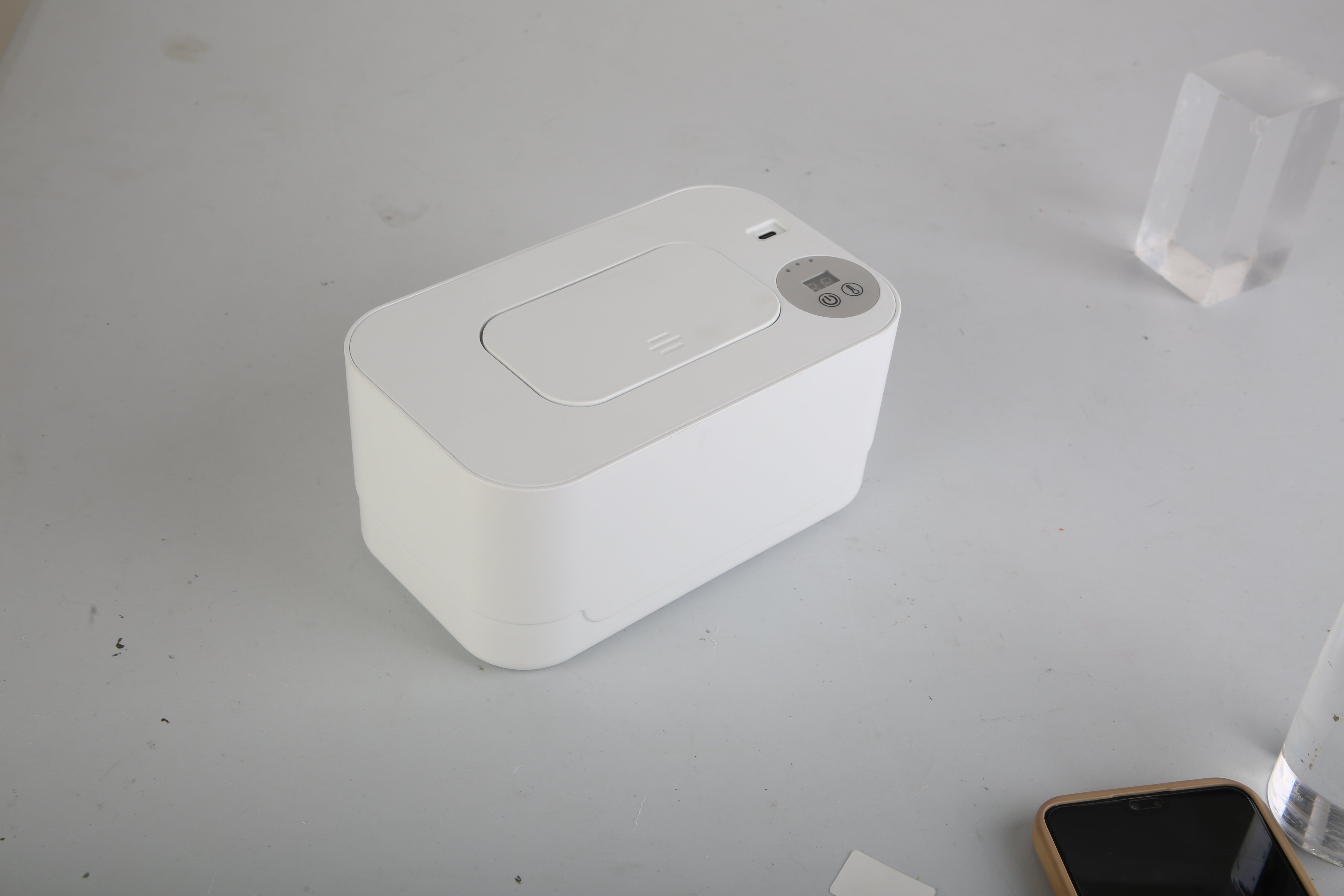 1Pc Baby Wipe Warmer With 3 Temperature Settings Type C Powered Baby Wet Wipes Dispenser With Night Light Large Capacity Diaper Wipe Warmer For Baby