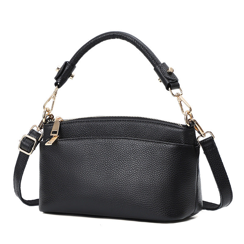Women's Leather Fashion Handheld One Shoulder Messenger Bag