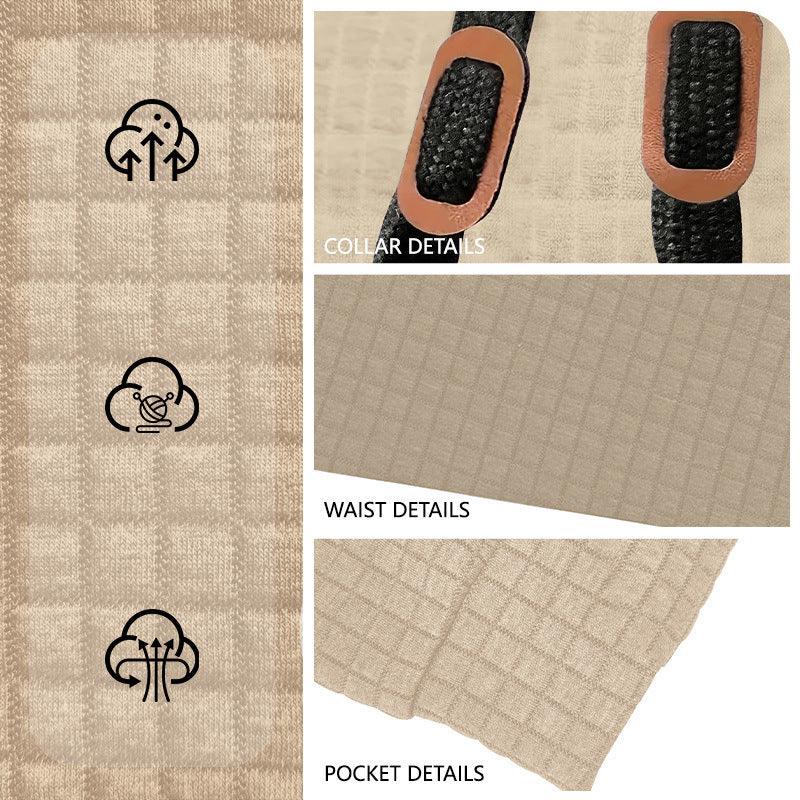 Men's Casual Long-sleeved Hooded Plaid Sweatshirt