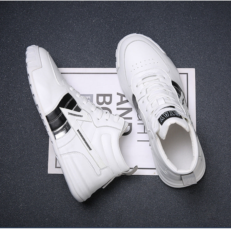 Autumn New High-top Leather-covered Shoes