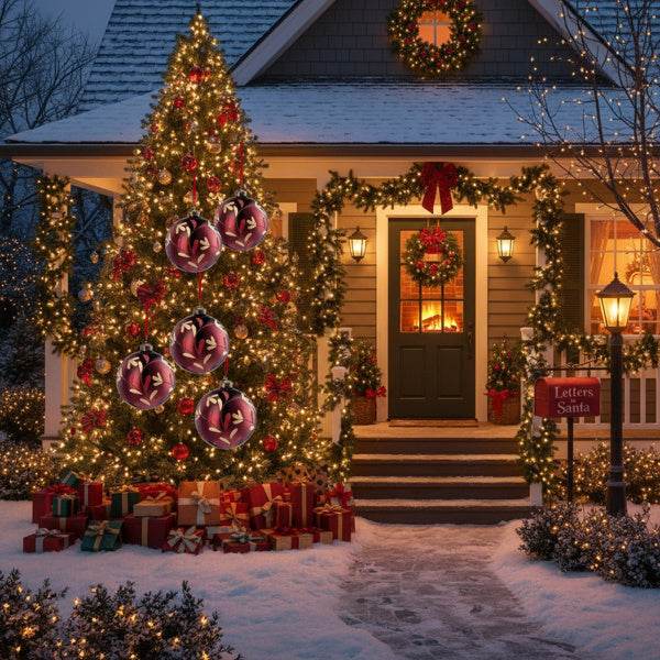 6PCS Set Christmas Glass Ball Ornaments Hanging Decorations For Holiday Tree Parties Ornaments FBA Shipment