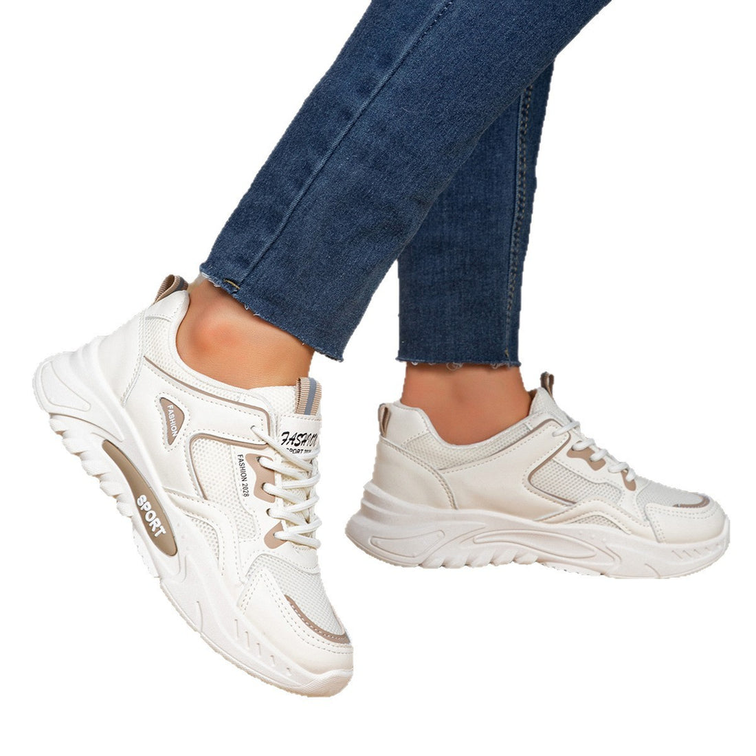 Versatile Casual Platform Mesh Elevator Breathable Sneaker