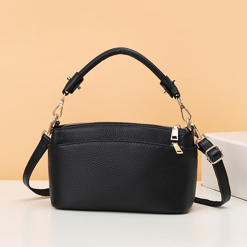 Women's Leather Fashion Handheld One Shoulder Messenger Bag